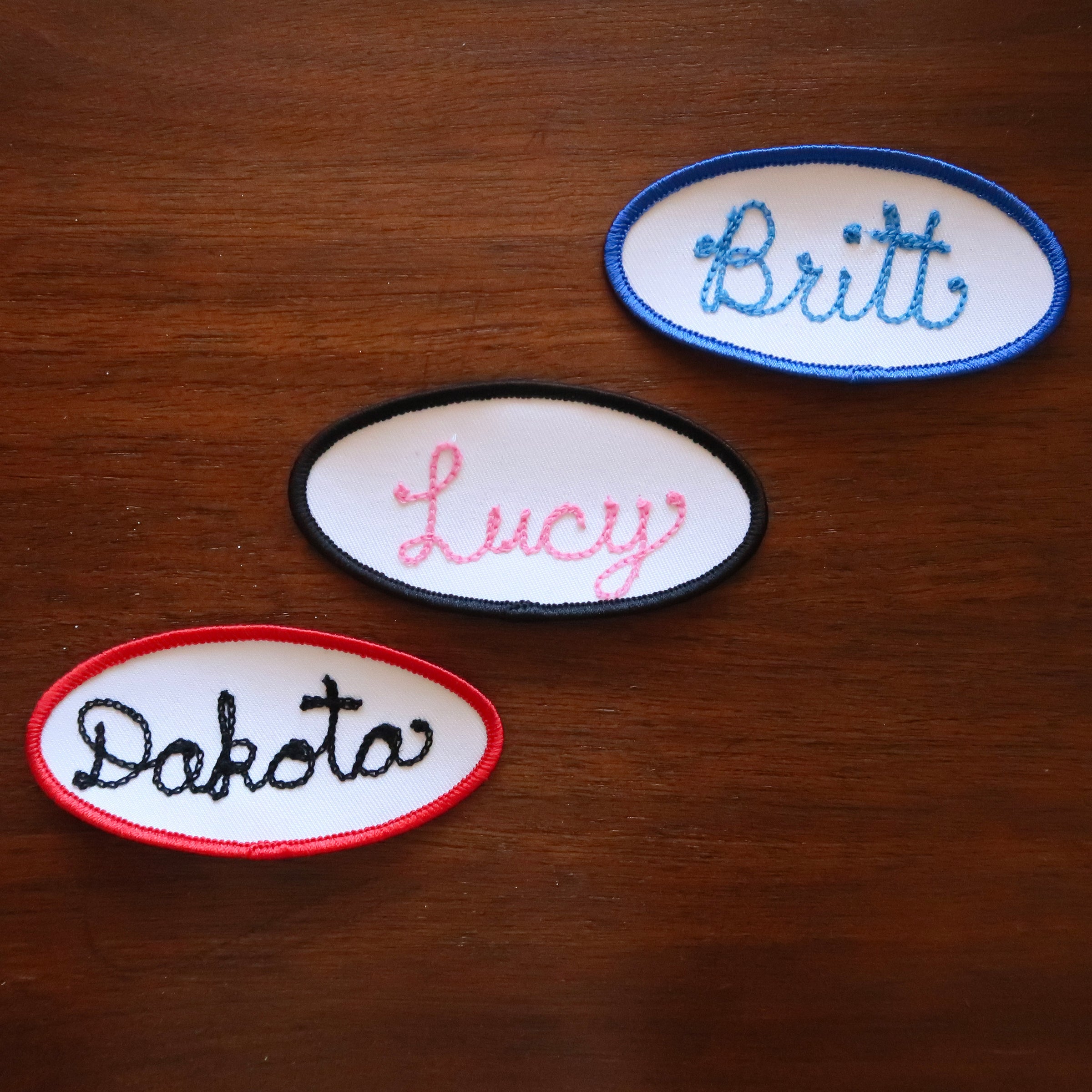 Custom Chainstitch Oval Name Patch | Dog Daze Vintage